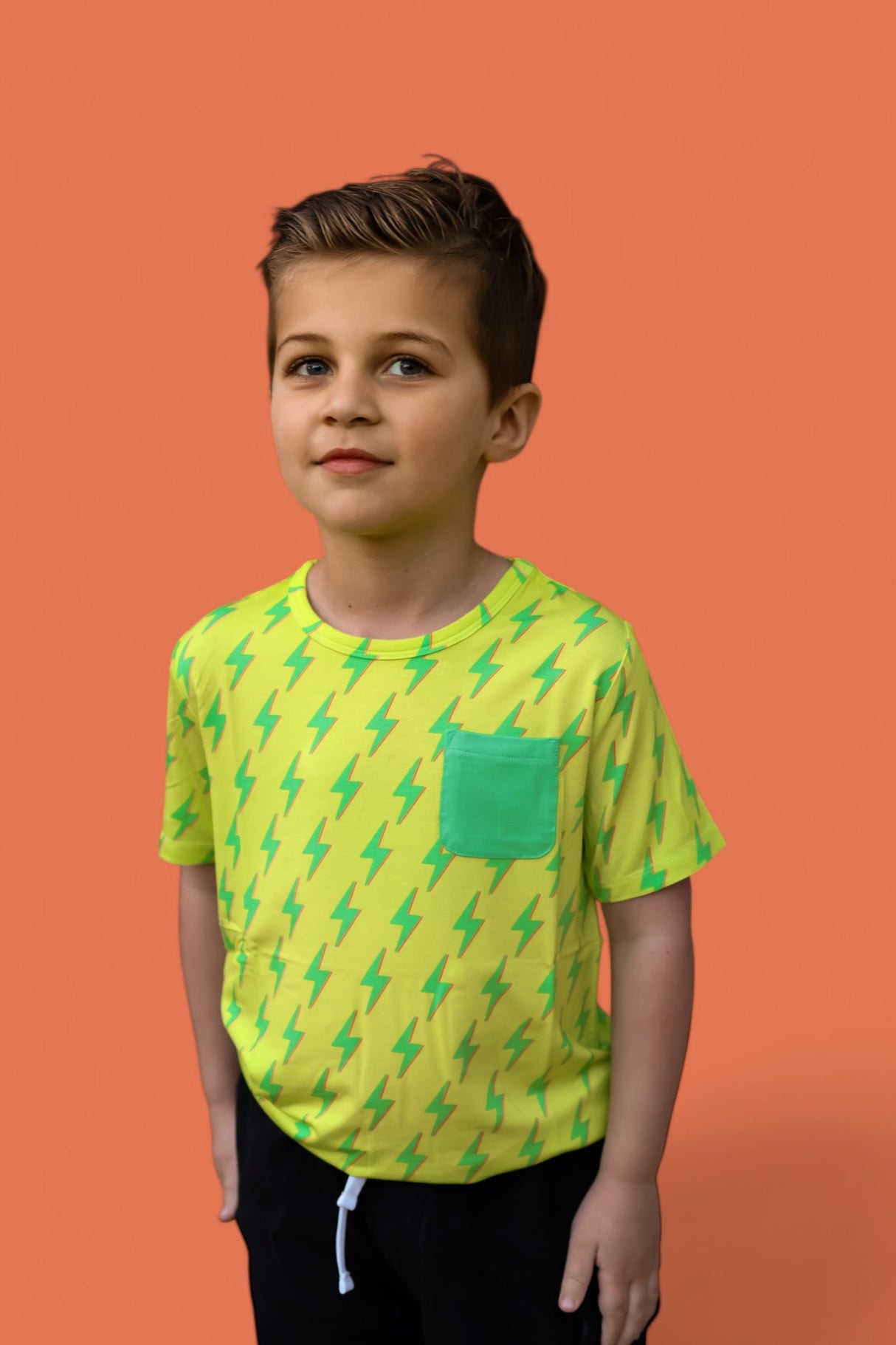 BRIGHT BOLTS DREAM POCKET TEE from DREAM BIG LITTLE CO