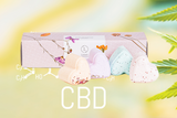 CBD -  5 Hearts Shaped Shower Steamers/ fizzies with CBD - in a Gift Box - Can be personalized. (THC free) from Lizush