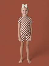 COPPER CHECKERS DREAM SHORT SET from DREAM BIG LITTLE CO