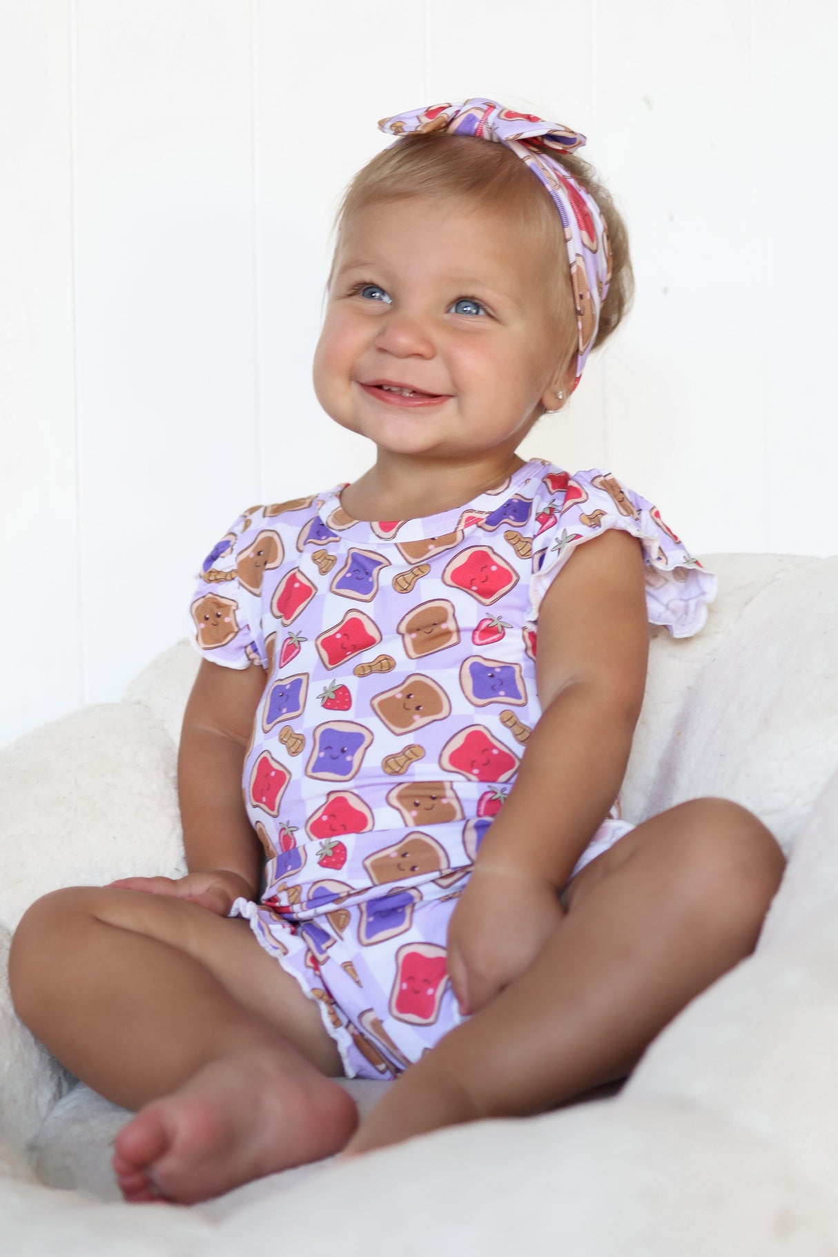 EXCLUSIVE PEANUT BUTTER JELLY TIME DREAM RUFFLE SHORT SET from DREAM BIG LITTLE CO