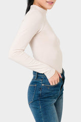 Long Sleeve Essential Mock Neck Thong Bodysuit  From Gibsonlook