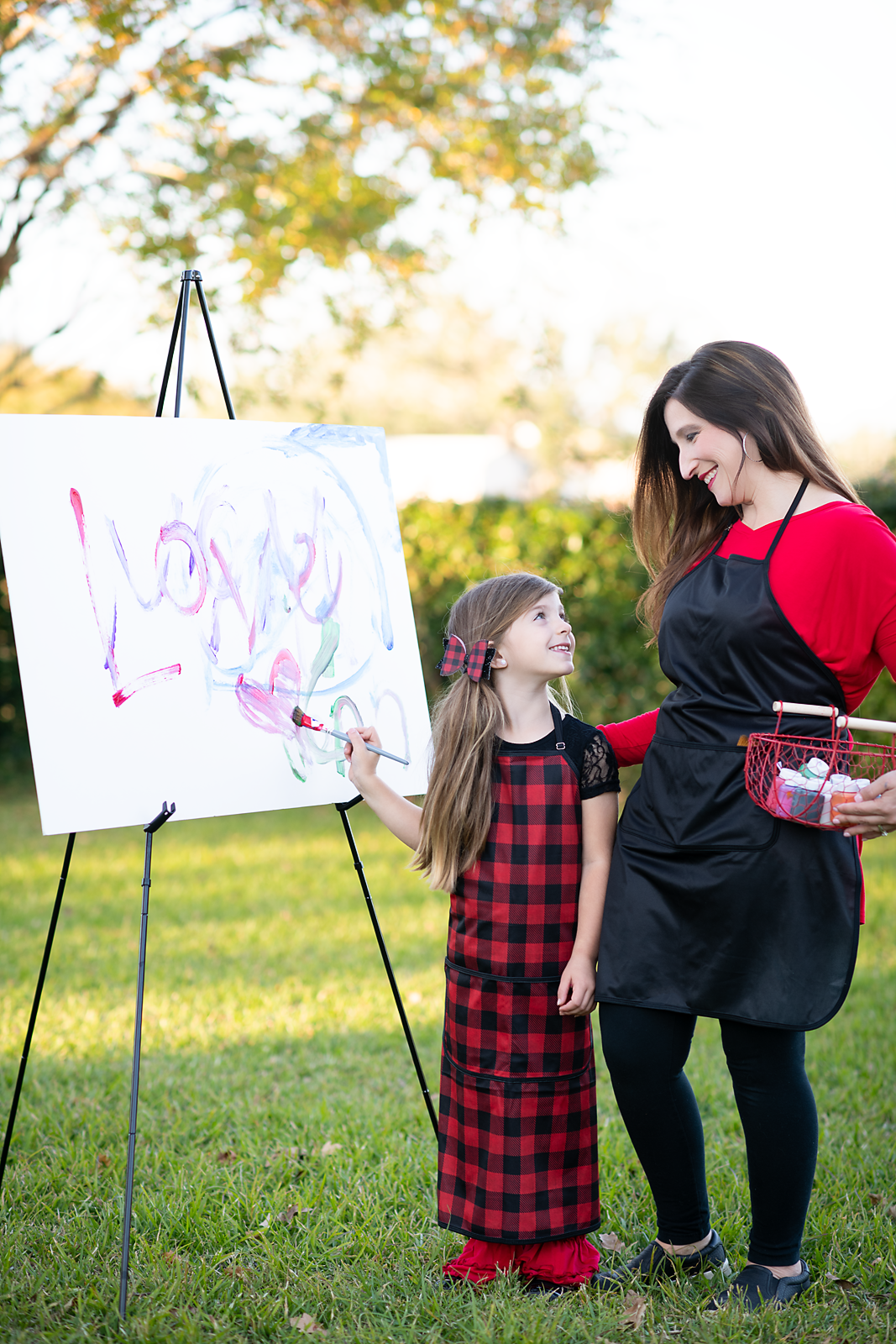 Red Buffalo Plaid Apron - fits sizes youth small through adult 2XL SALE from BapronBaby