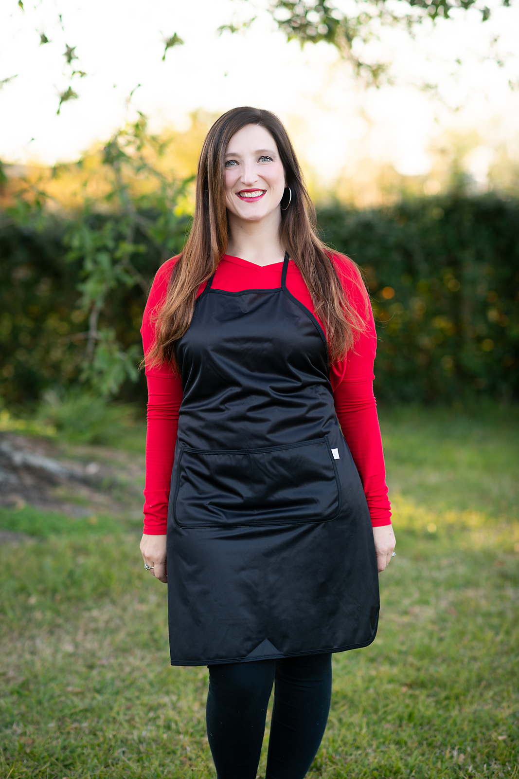 Solid Black Minimalist Apron - fits sizes youth small through adult 2XL from BapronBaby