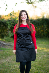 Solid Black Minimalist Apron - fits sizes youth small through adult 2XL from BapronBaby