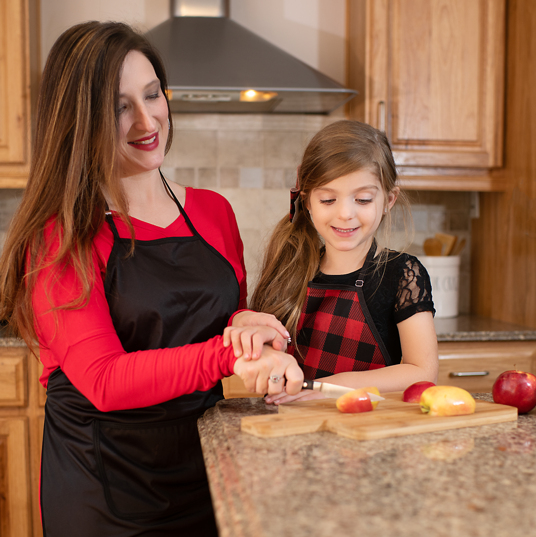 Red Buffalo Plaid Apron - fits sizes youth small through adult 2XL SALE from BapronBaby