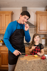 Solid Black Minimalist Apron - fits sizes youth small through adult 2XL from BapronBaby