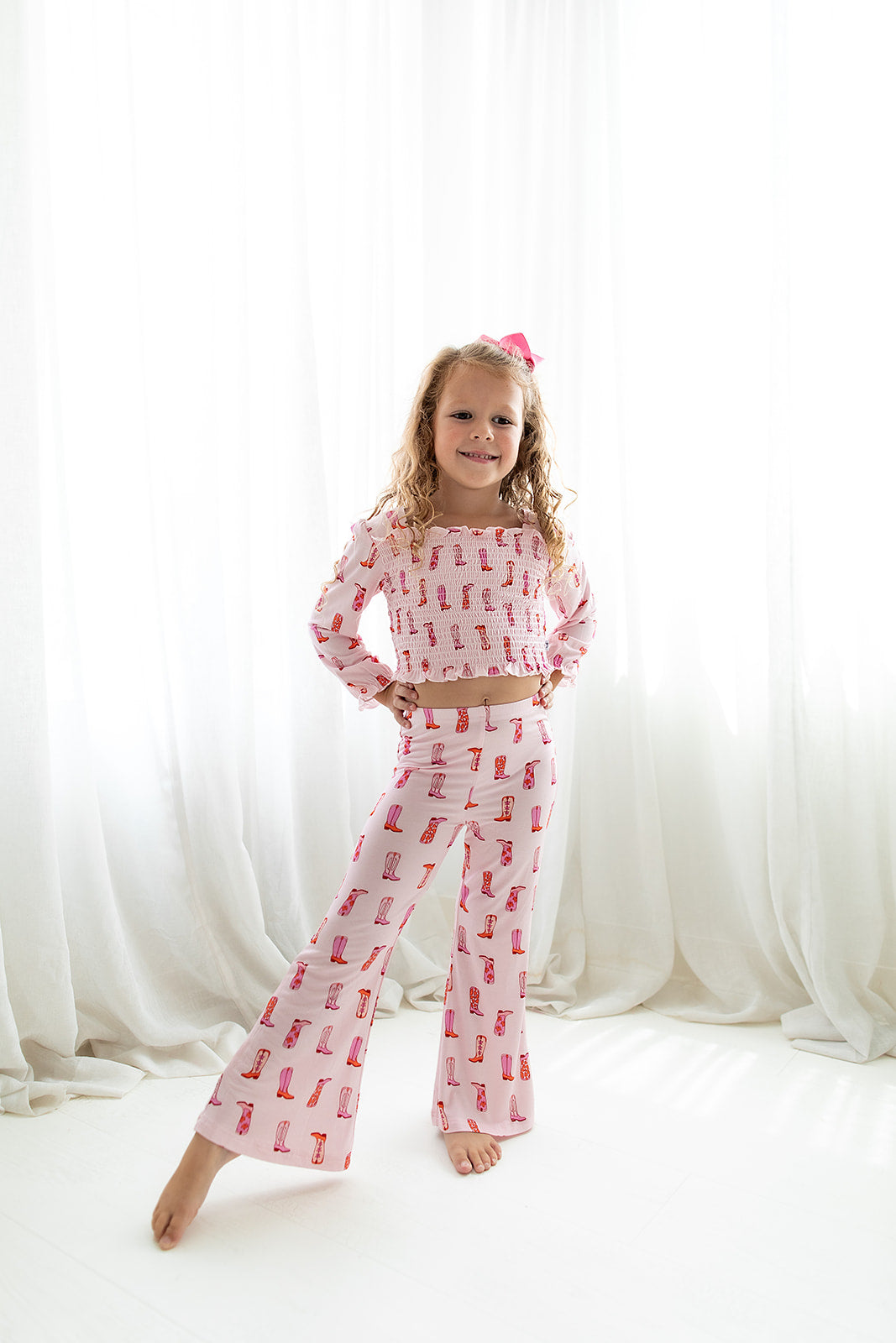 EXCLUSIVE YEE HAW HOLLIE DREAM SMOCKED FLARE SET from DREAM BIG LITTLE CO