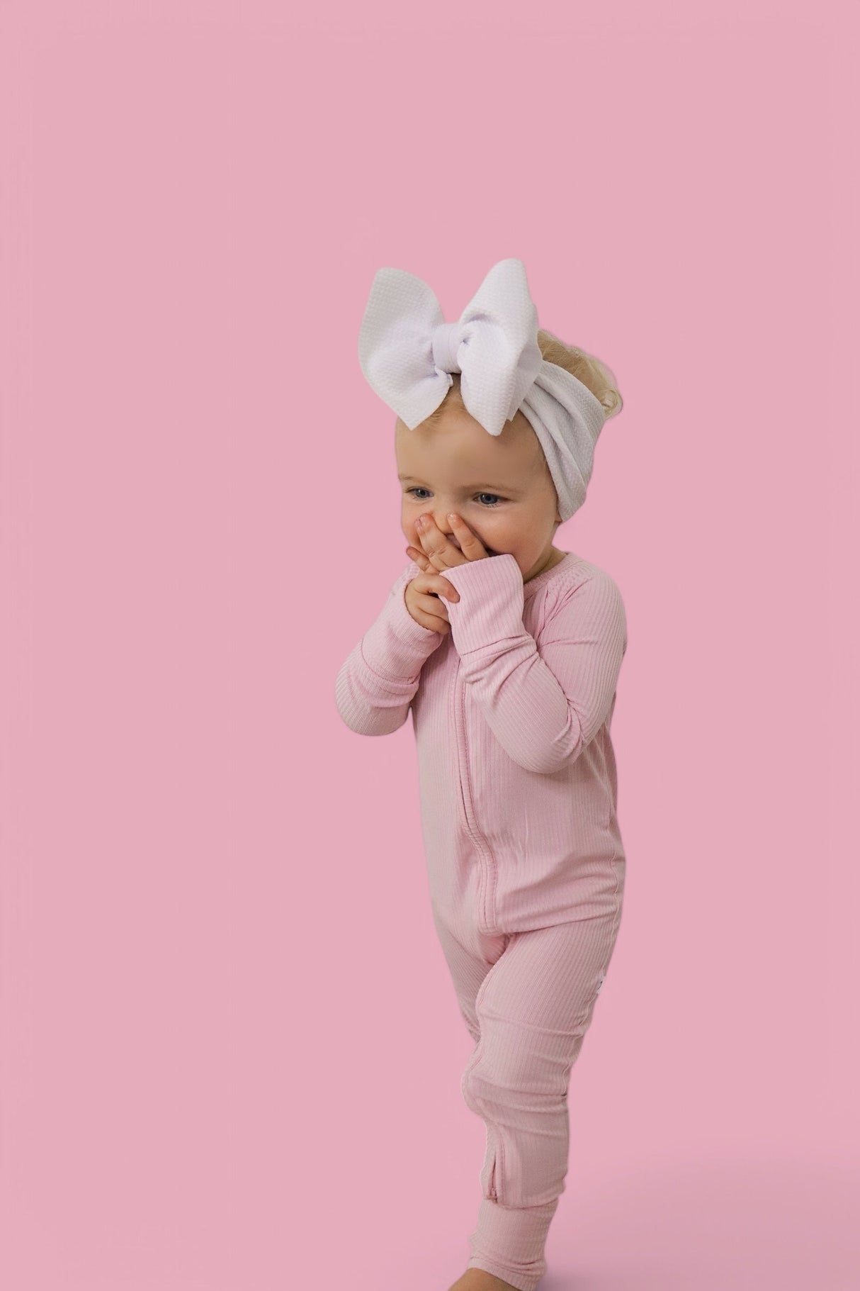 PINK ROSE RIB DREAM ROMPER from DREAM BIG LITTLE CO