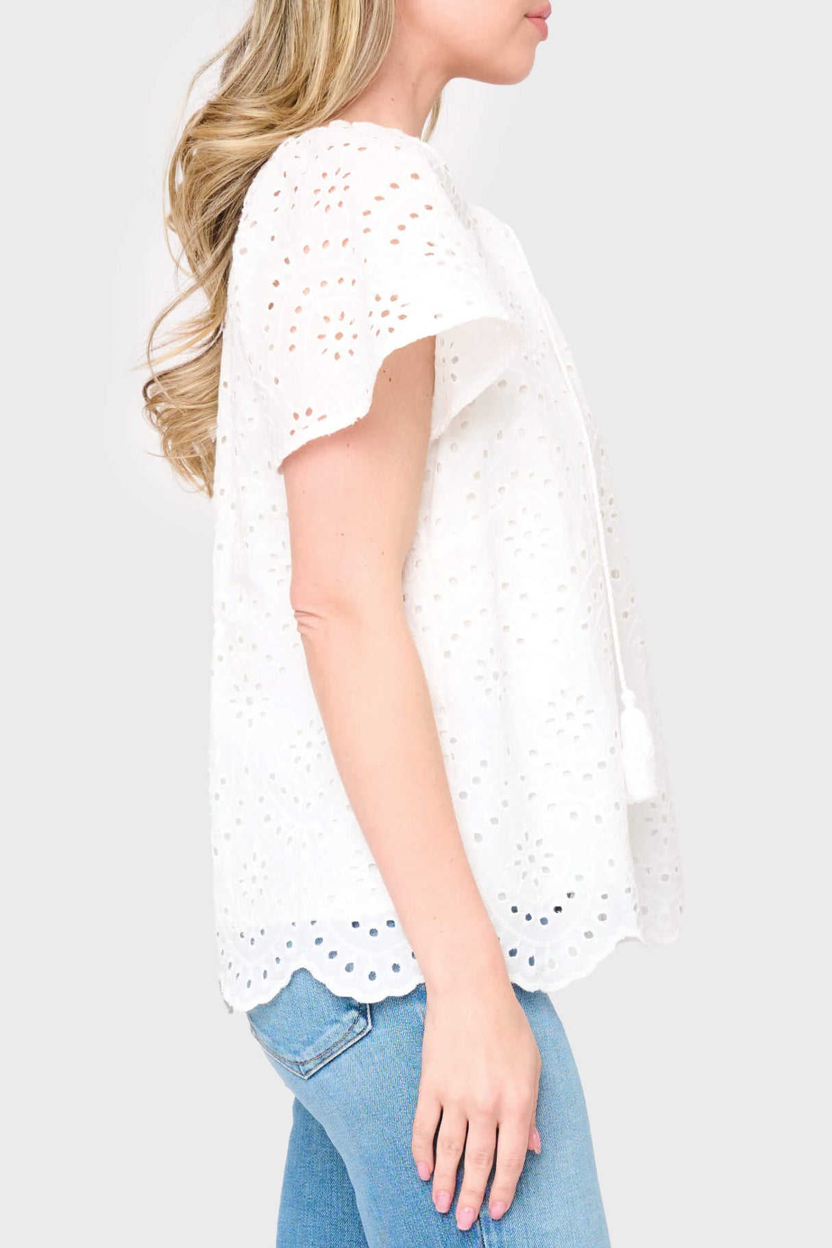 Flutter Sleeve Scallop Top From Gibsonlook