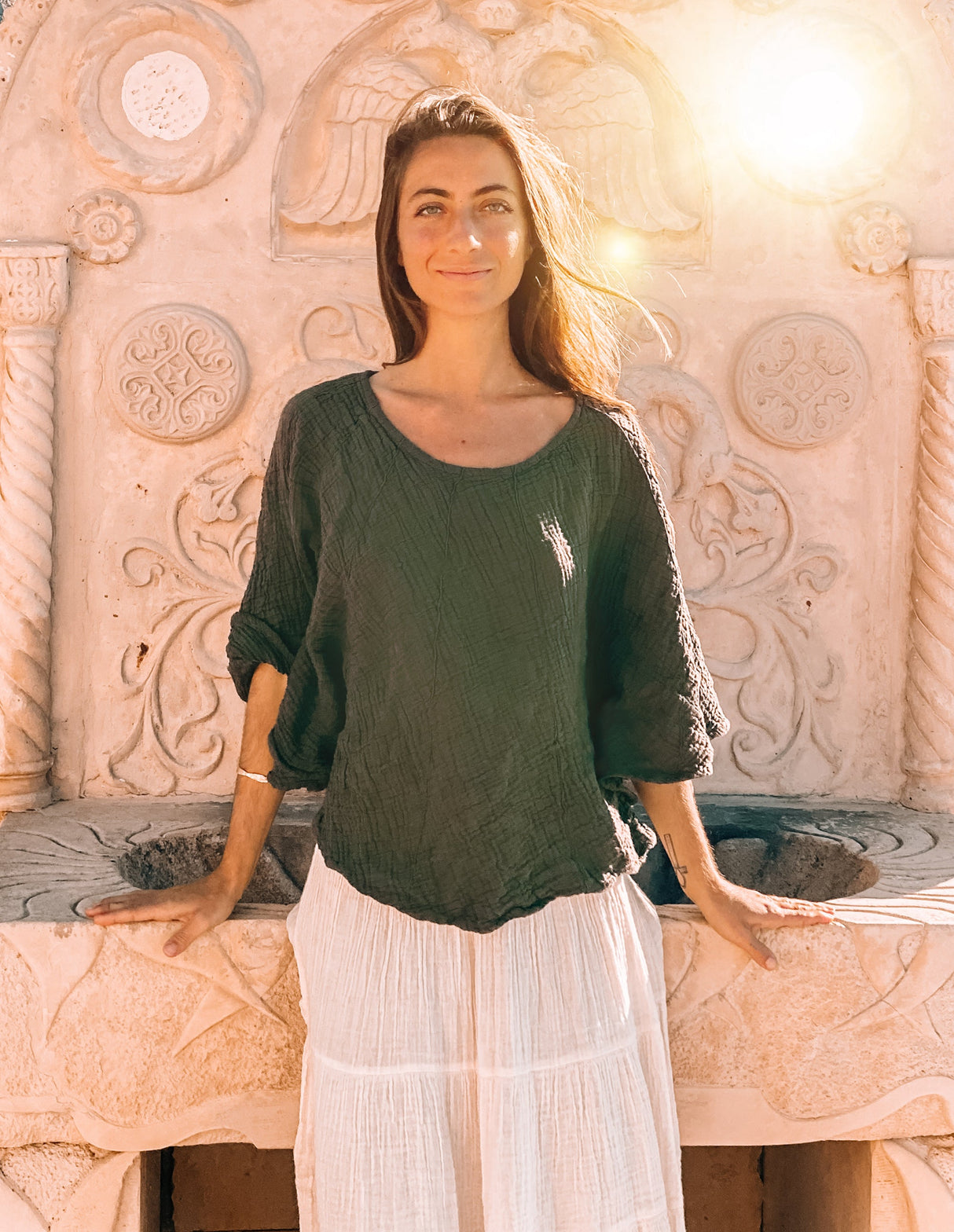 Poncho Top From Cotton Flower Clothing