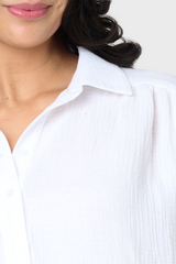 All Day Henley Cotton Gauze Top  From Gibsonlook