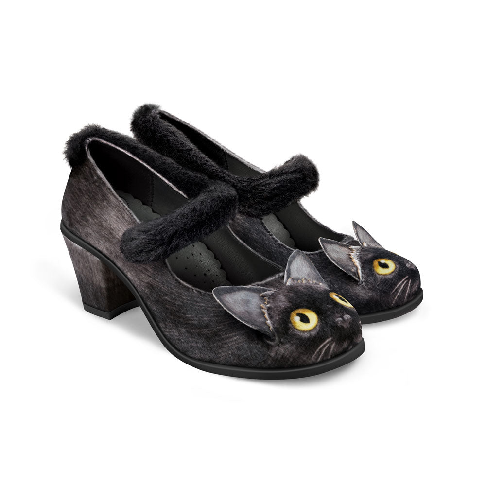 Chocolaticas® Mid Heels Chat Noir Women's Mary Jane Pump from Hot Chocolate Design