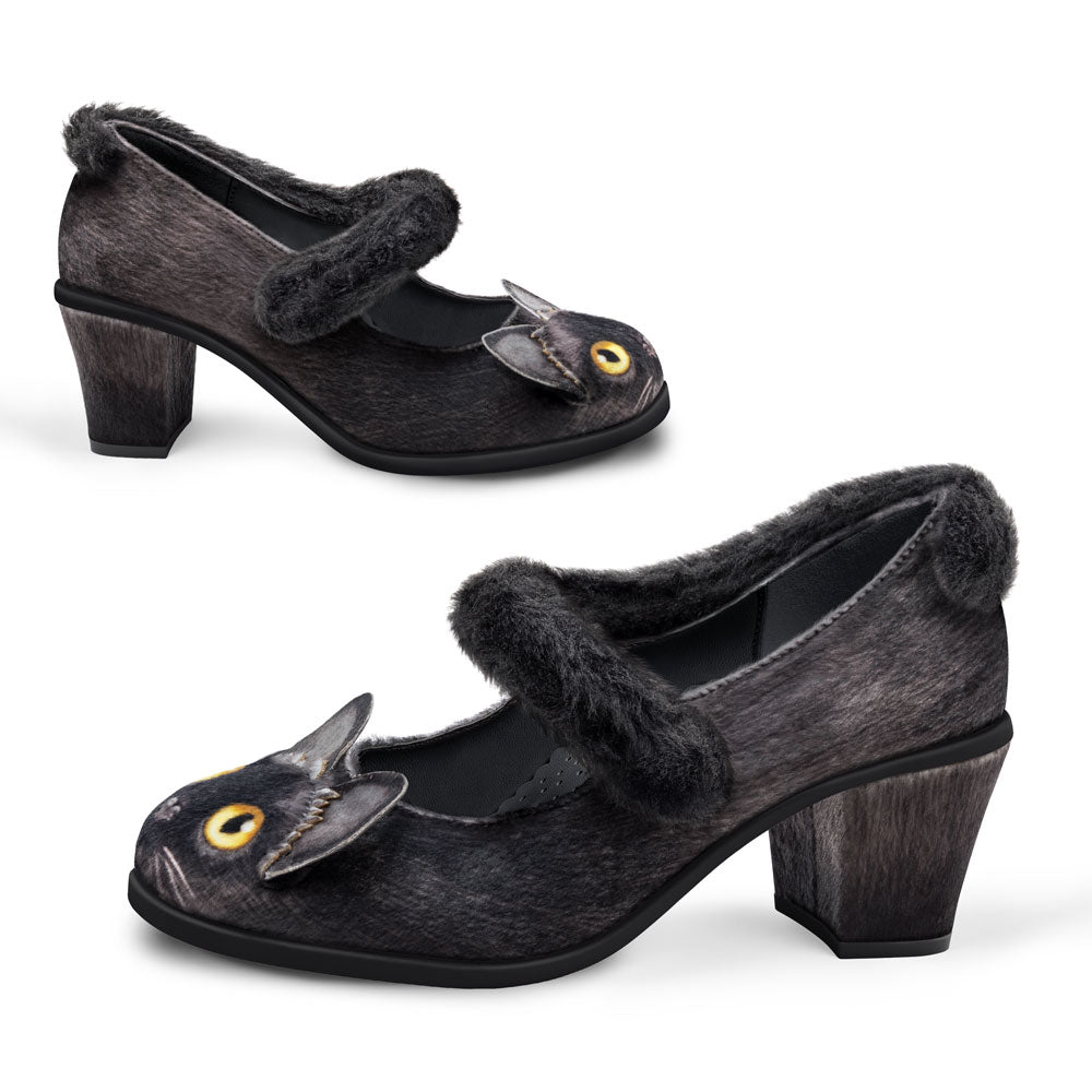 Chocolaticas® Mid Heels Chat Noir Women's Mary Jane Pump from Hot Chocolate Design