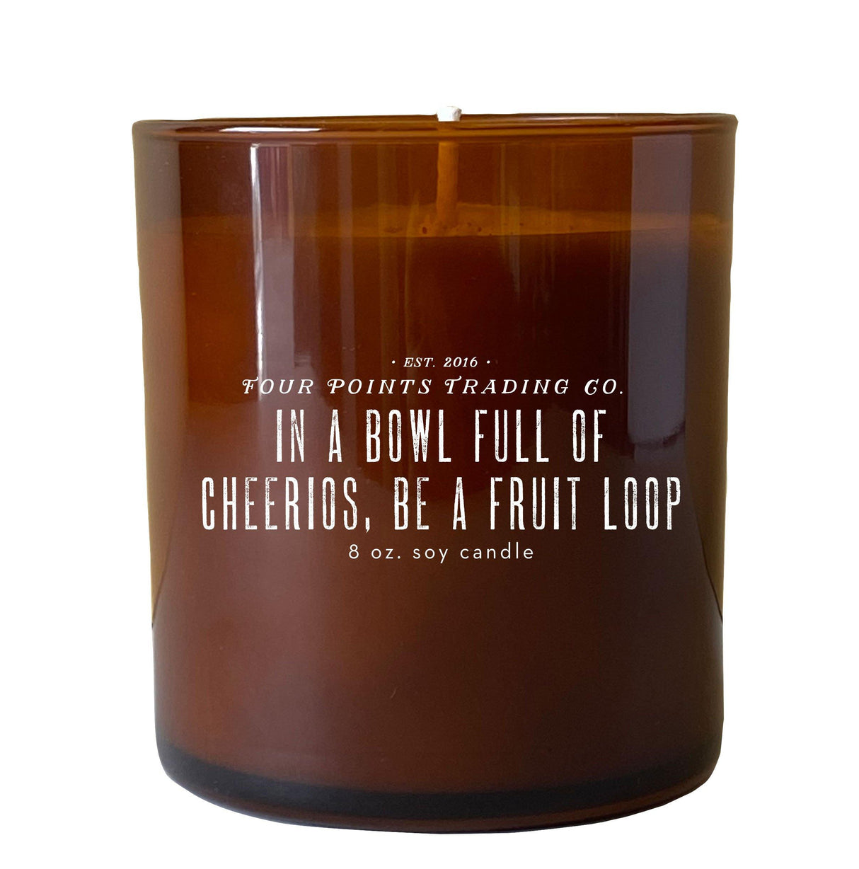 In A Bowl Full Of Cheerios 8oz Soy Candle from Four Points Trading Co.