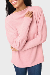 Slouchy Knit Chenille Open Neck Sweater From Gibsonlook