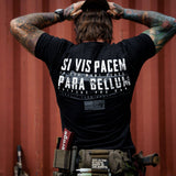 If You Want Peace Prepare For War. | SI VIS PACEM PARA BELLUM Men's T-Shirt From Combat Iron Apparel
