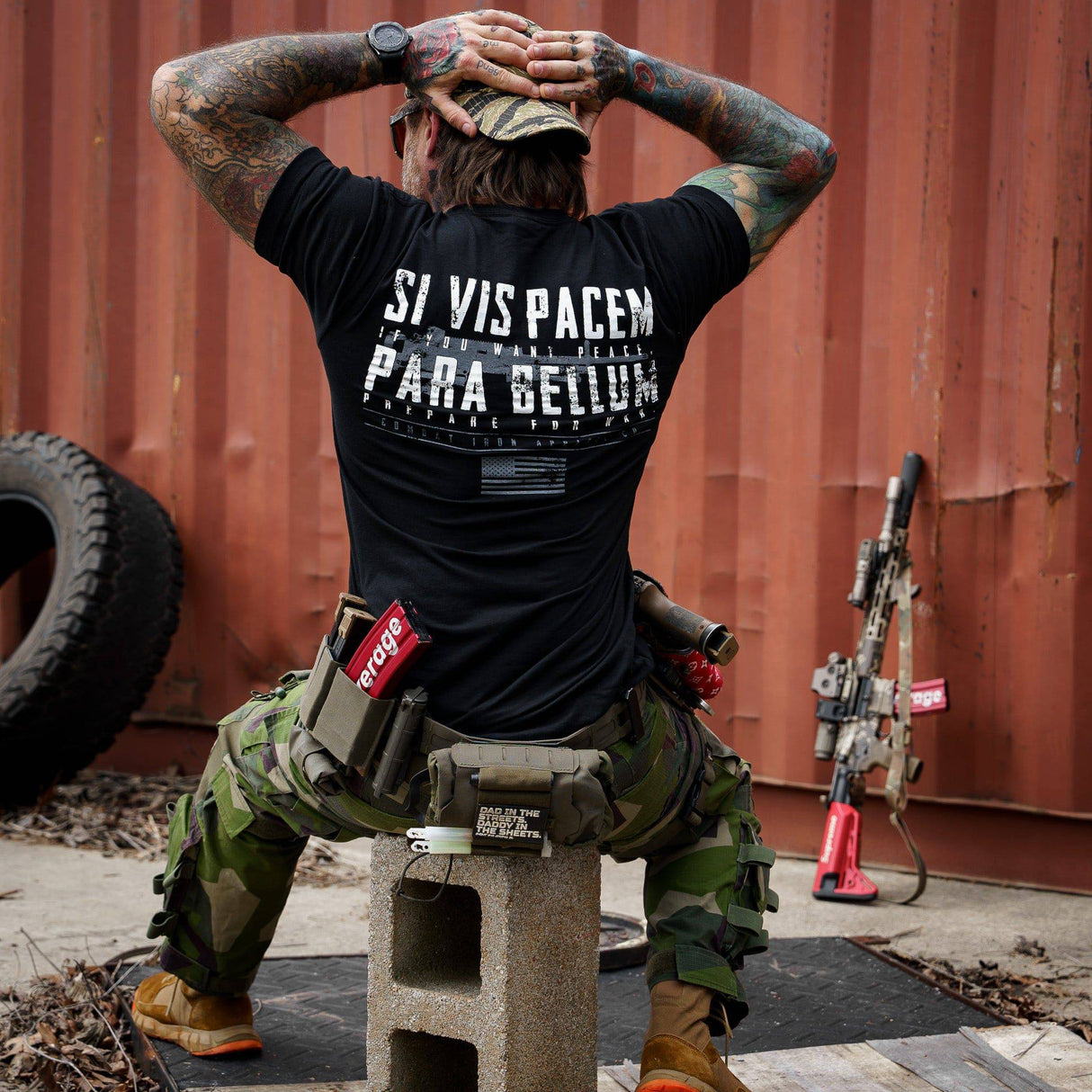 If You Want Peace Prepare For War. | SI VIS PACEM PARA BELLUM Men's T-Shirt From Combat Iron Apparel