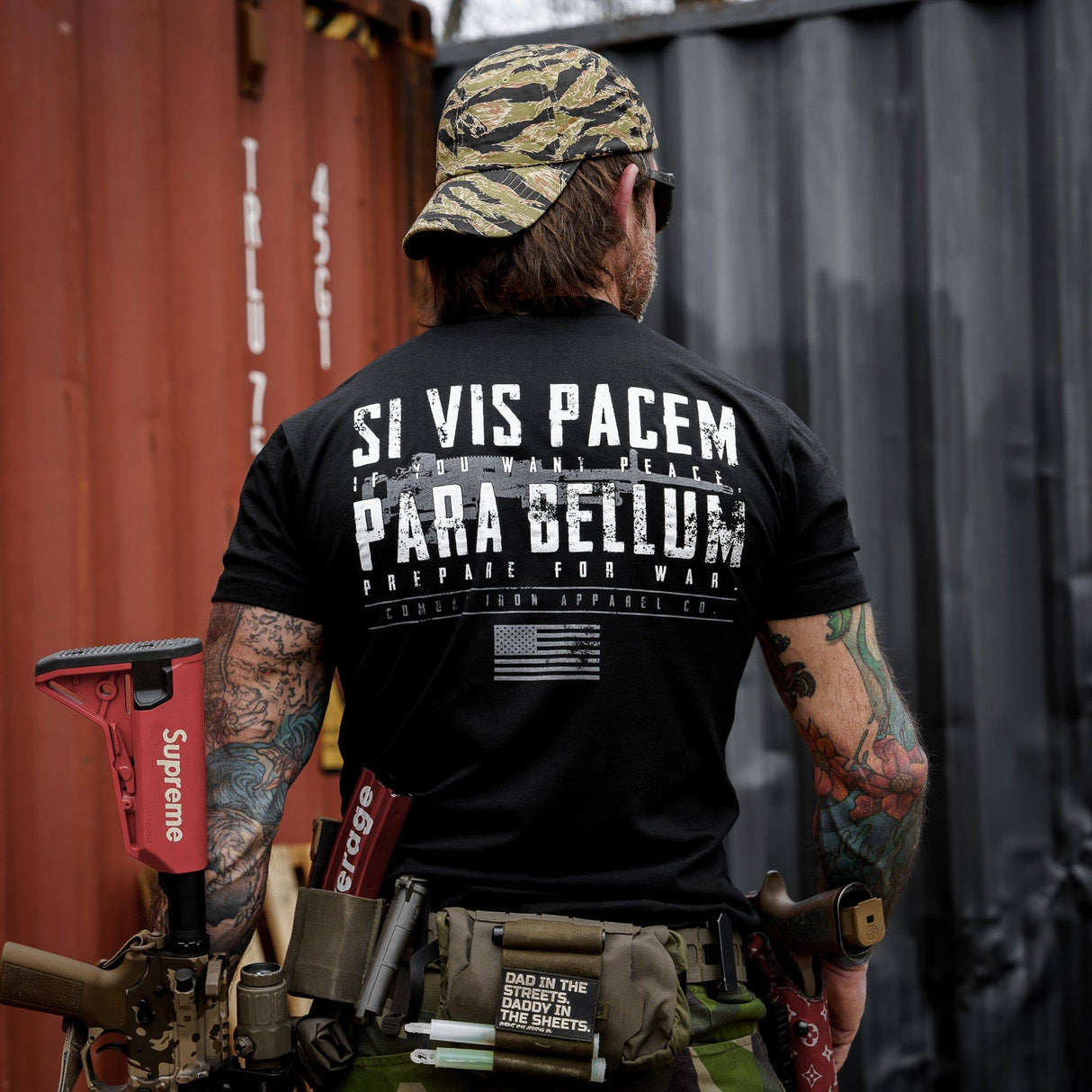 If You Want Peace Prepare For War. | SI VIS PACEM PARA BELLUM Men's T-Shirt From Combat Iron Apparel