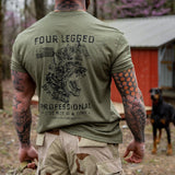 Four Legged Professional K9 Dog Training Men's T-Shirt From Combat Iron Apparel