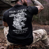 Four Legged Professional K9 Dog Training Men's T-Shirt From Combat Iron Apparel