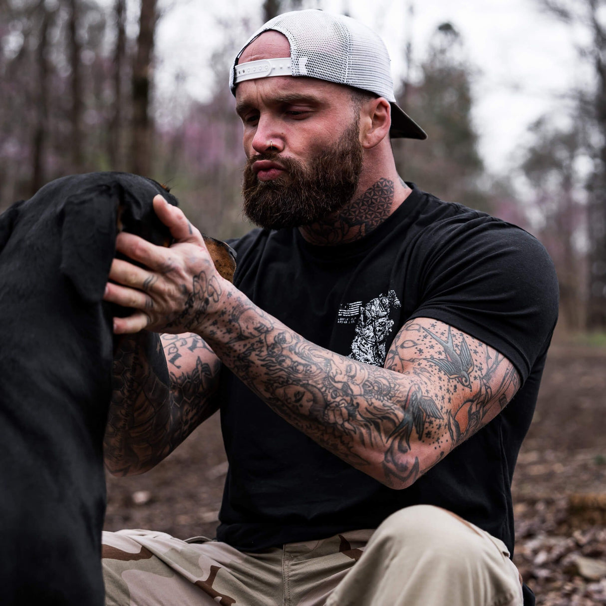 Four Legged Professional K9 Dog Training Men's T-Shirt From Combat Iron Apparel