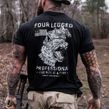 Four Legged Professional K9 Dog Training Men's T-Shirt From Combat Iron Apparel