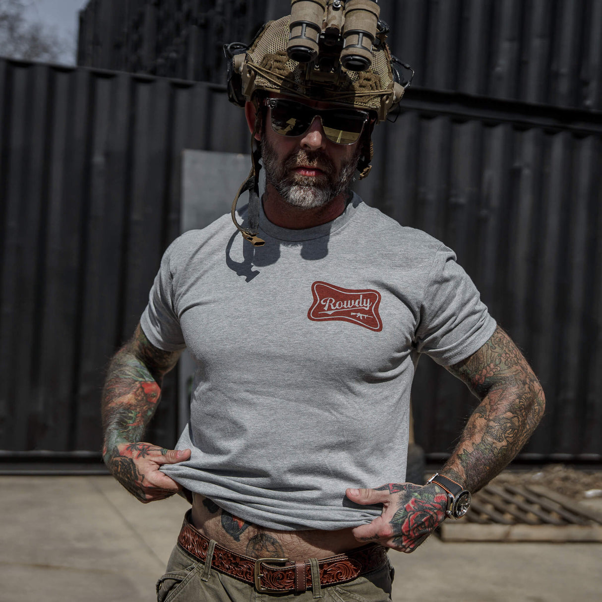 Rowdy Beer Logo Men's T-Shirt from Combat Iron Apparel
