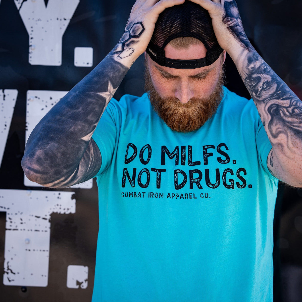 Do Milfs. Not Drugs. Men's T-Shirt From Combat Iron Apparel