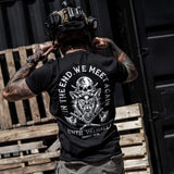 In the End, we meet Again | Unit Valhalla Men's T-Shirt From Combat Iron Apparel