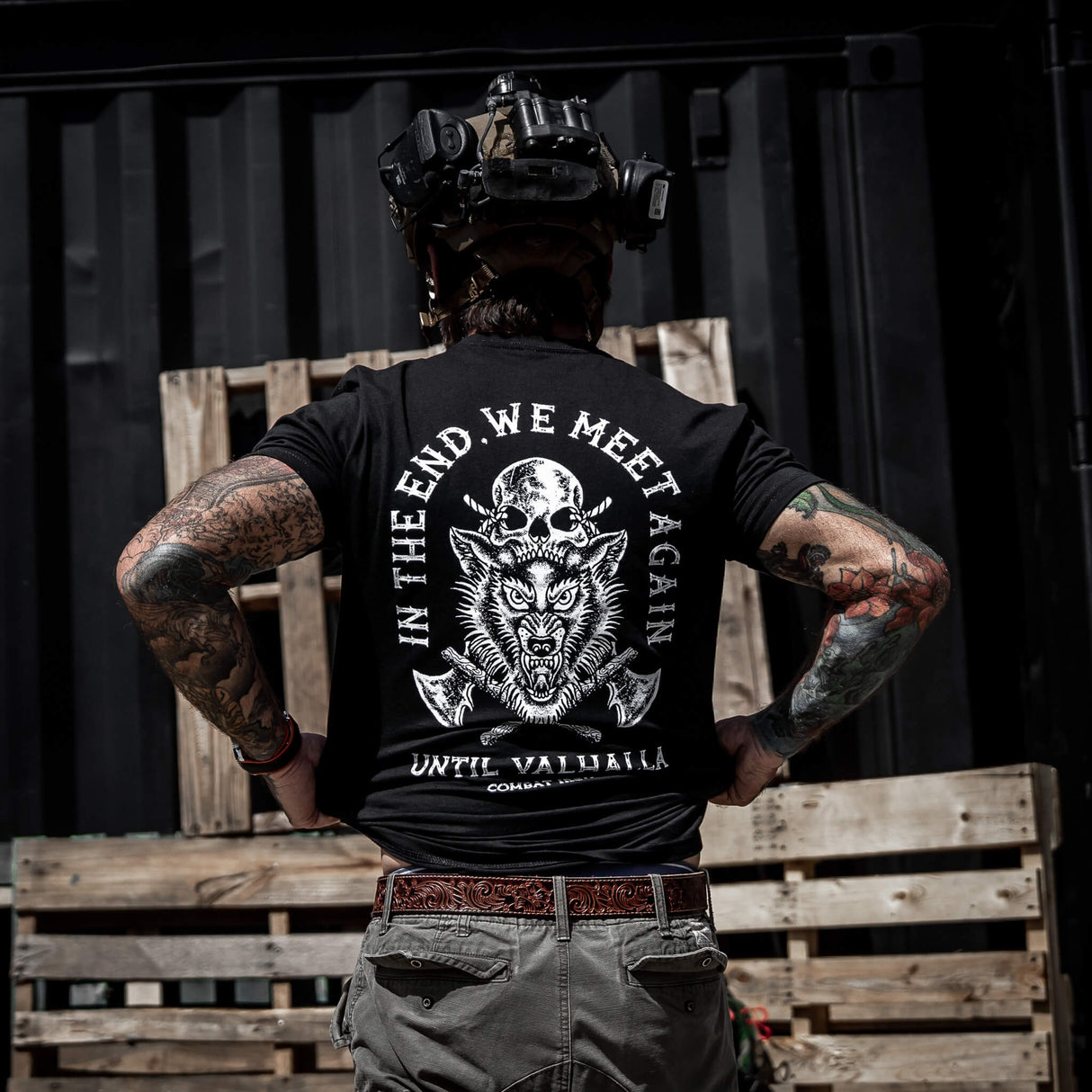 In the End, we meet Again | Unit Valhalla Men's T-Shirt From Combat Iron Apparel