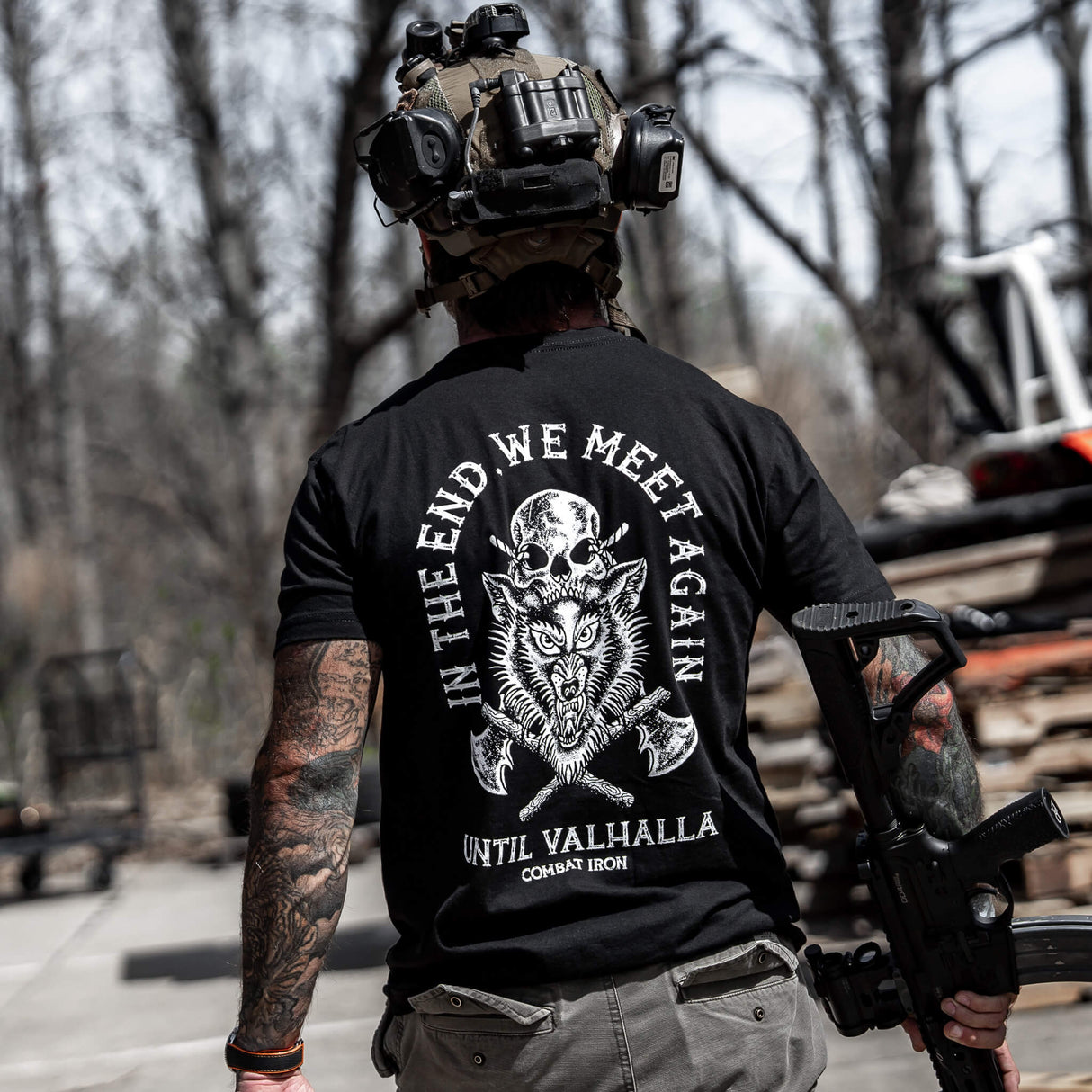 In the End, we meet Again | Unit Valhalla Men's T-Shirt From Combat Iron Apparel