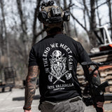In the End, we meet Again | Unit Valhalla Men's T-Shirt From Combat Iron Apparel