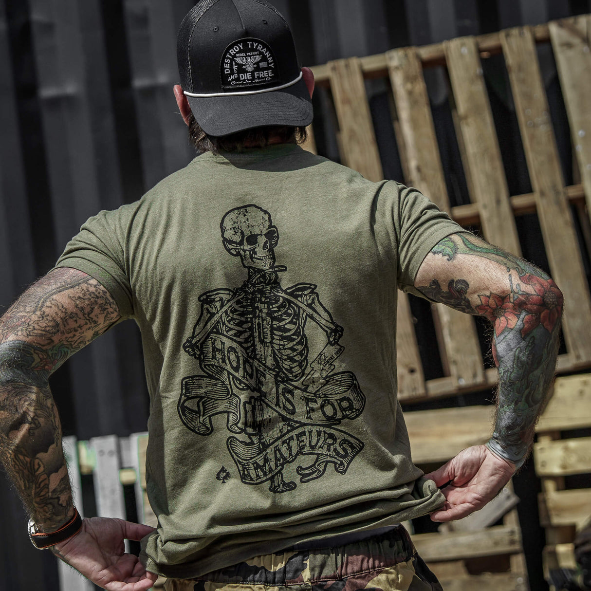 Hope Is For Amateurs Men's T-Shirt From Combat Iron Apparel