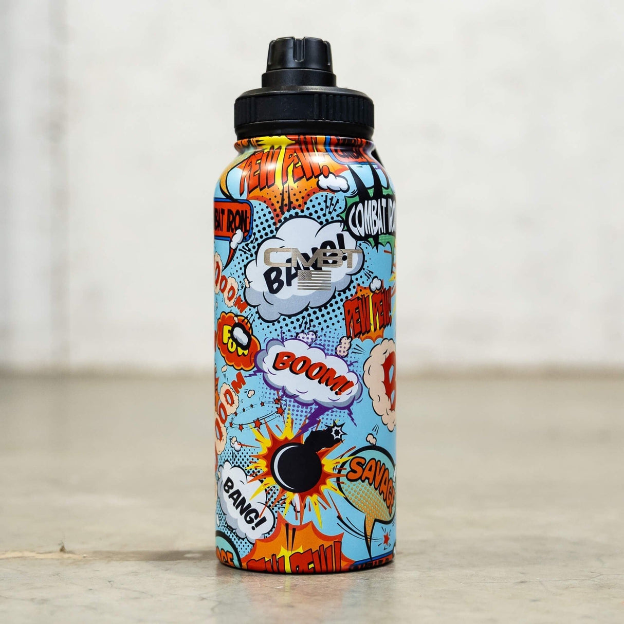 32oz Metal Hydration Bottle V2 | 24hr Insulated + Drink Port from Combat Iron Apparel