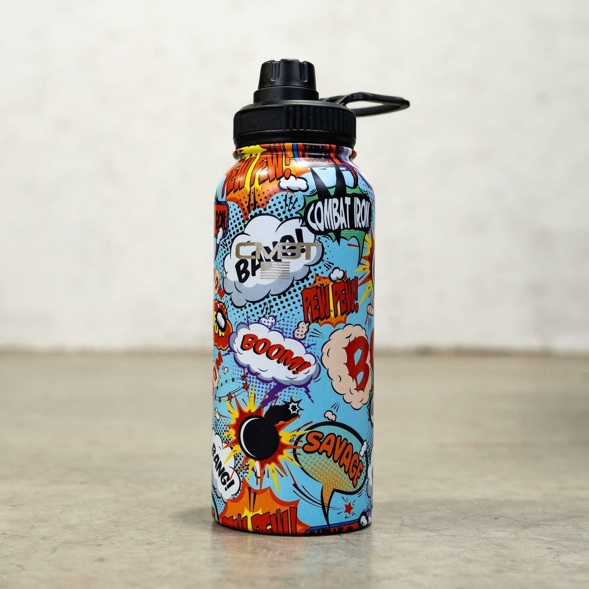 32oz Metal Hydration Bottle V2 | 24hr Insulated + Drink Port from Combat Iron Apparel
