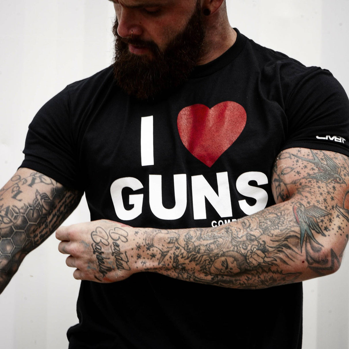 I Love Gun's Men's T-Shirt From Combat Iron Apparel