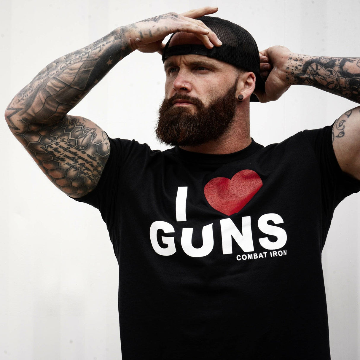 I Love Gun's Men's T-Shirt From Combat Iron Apparel
