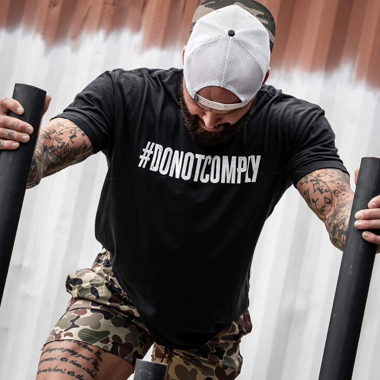 Do Not Comply Men's T-Shirt From Combat Iron Apparel From Combat Iron Apparel