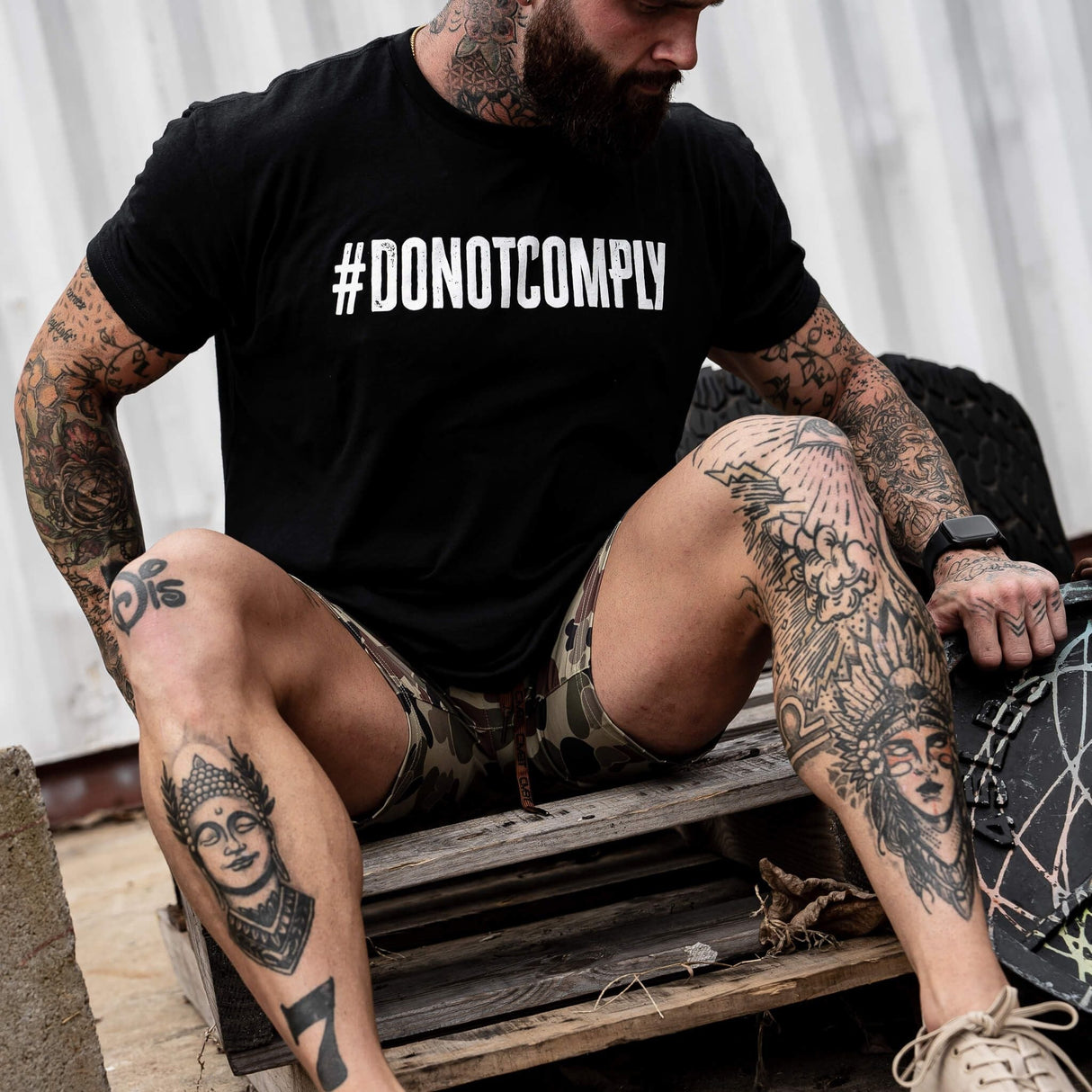 Do Not Comply Men's T-Shirt From Combat Iron Apparel From Combat Iron Apparel