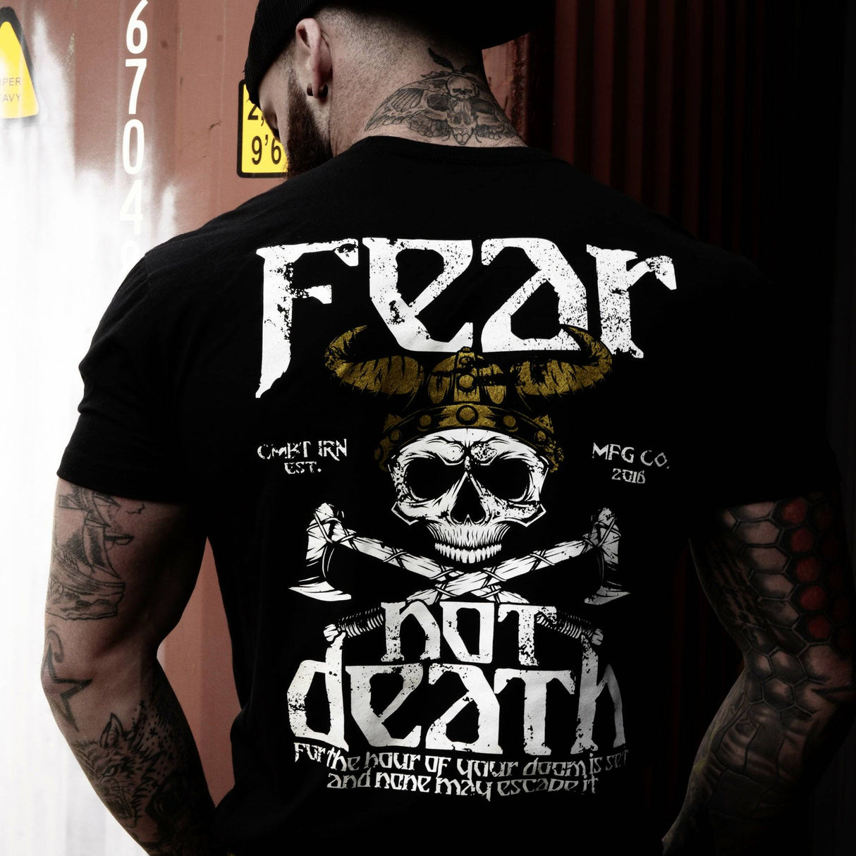 FEAR NOT DEATH, VIKING WARRIOR MEN'S T-SHIRT From Combat Iron Apparel