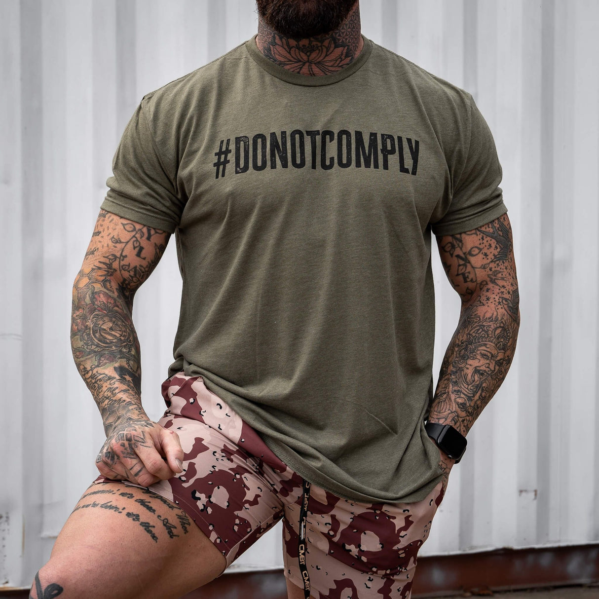 Do Not Comply Men's T-Shirt From Combat Iron Apparel From Combat Iron Apparel
