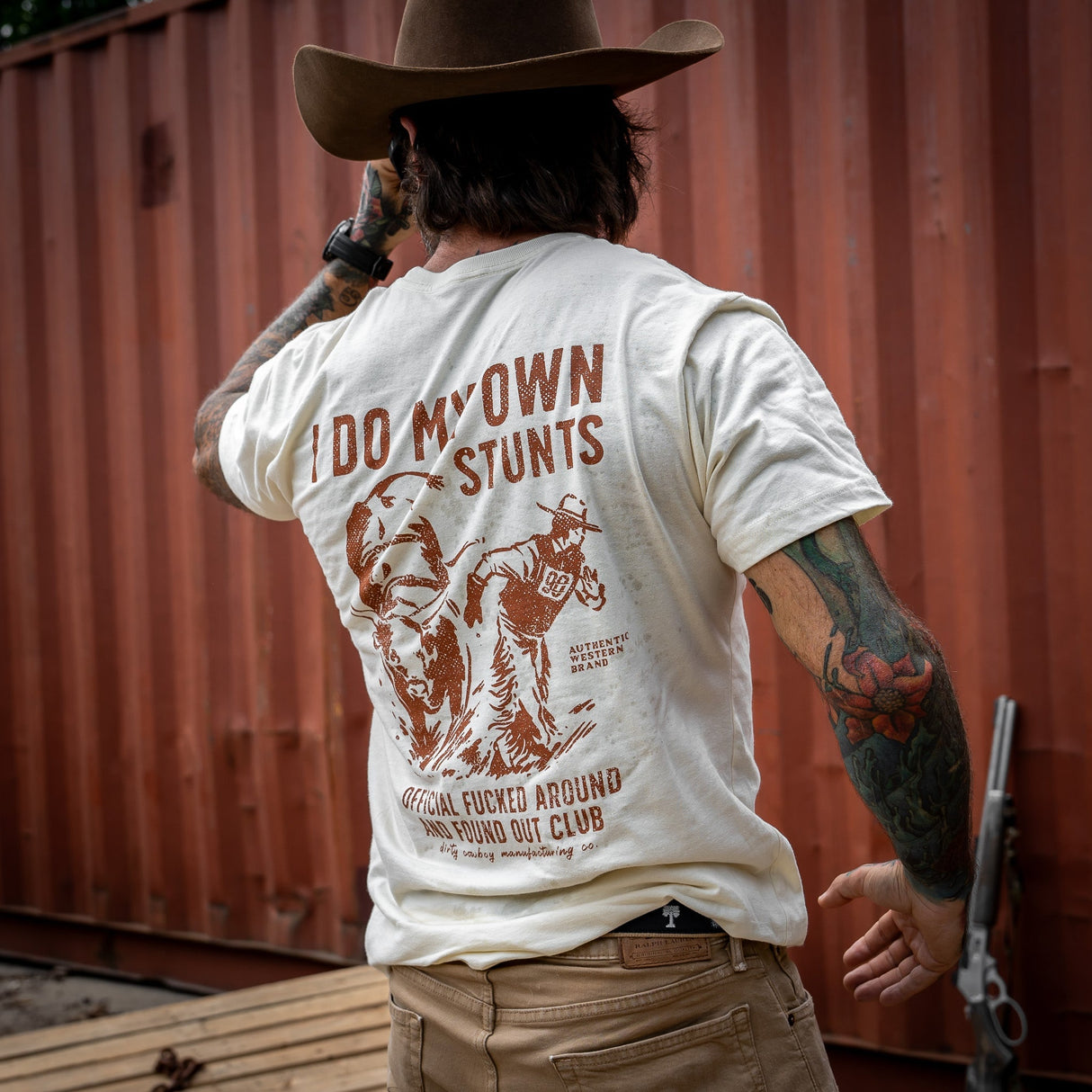 I Do My Own Stunts | Official F*cked Around Found Out Club Men's T-Shirt | DRTYCWB From Combat Iron ApparelY