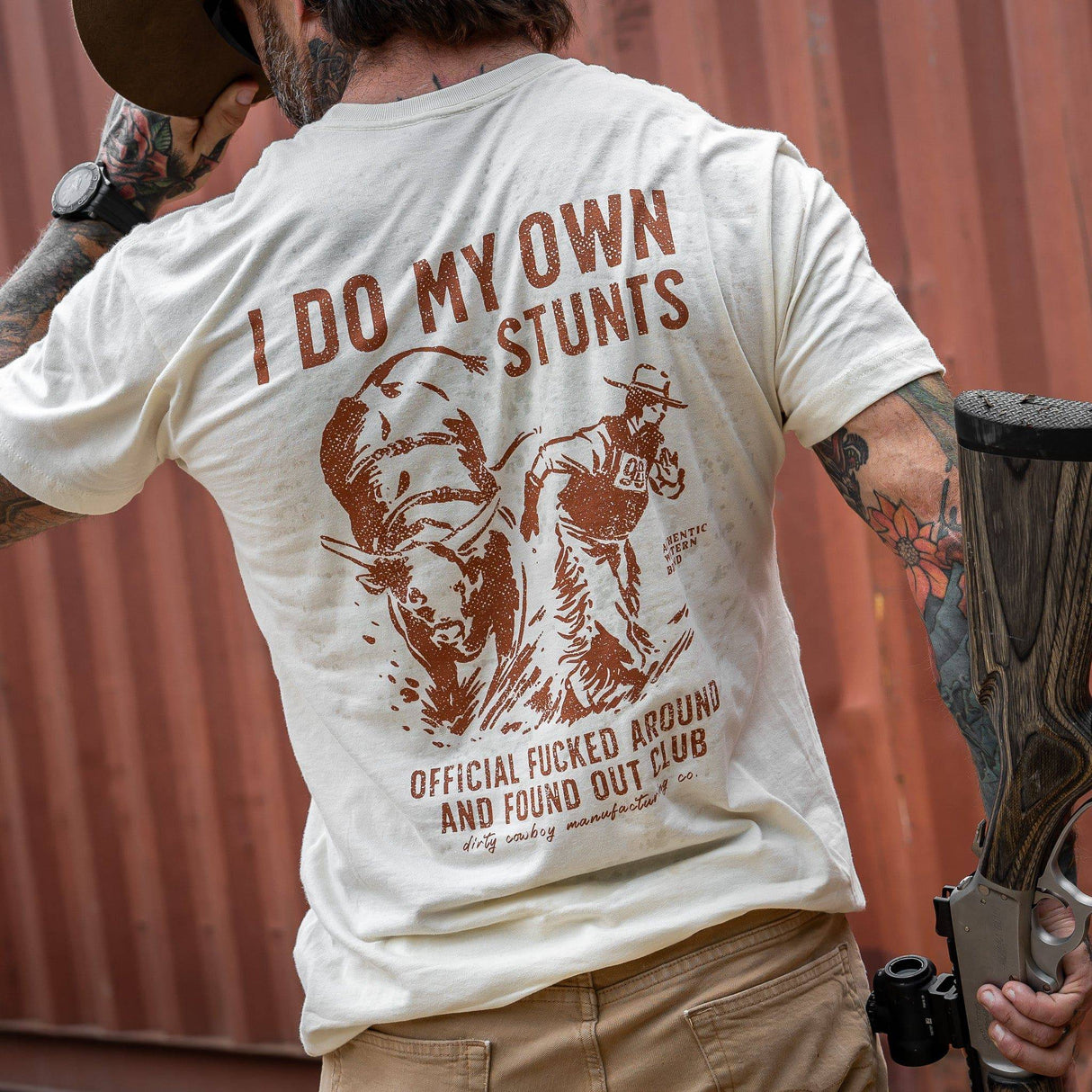 I Do My Own Stunts | Official F*cked Around Found Out Club Men's T-Shirt | DRTYCWB From Combat Iron ApparelY
