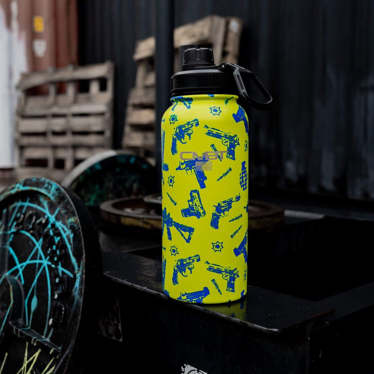 32oz Metal Hydration Bottle V2 | 24hr Insulated + Drink Port from Combat Iron Apparel