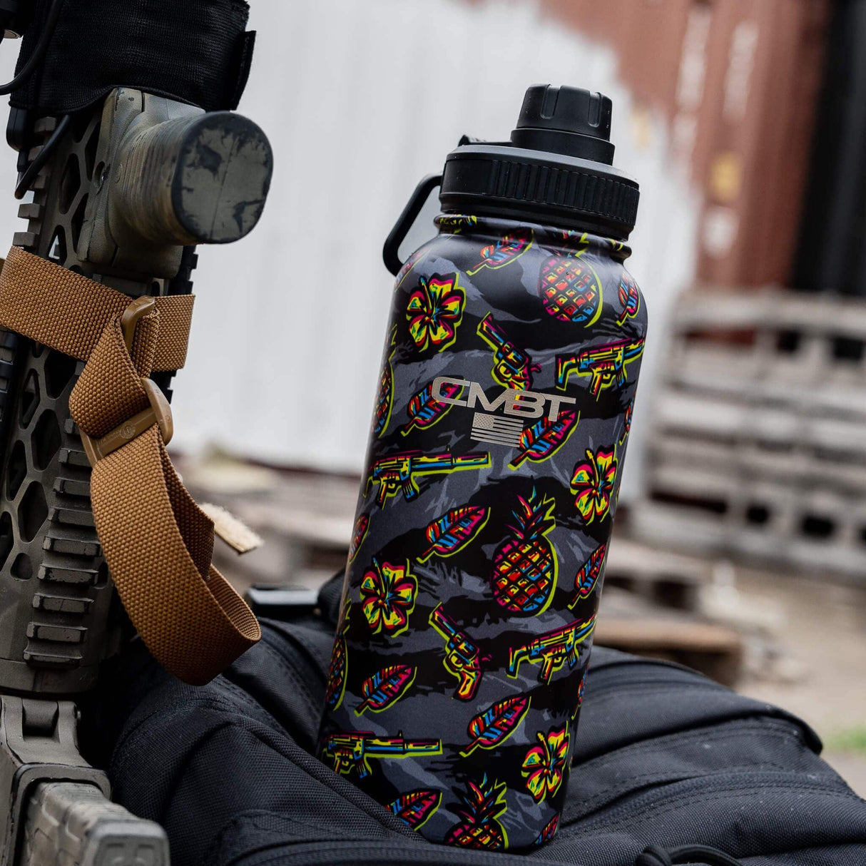 32oz Metal Hydration Bottle V2 | 24hr Insulated + Drink Port from Combat Iron Apparel