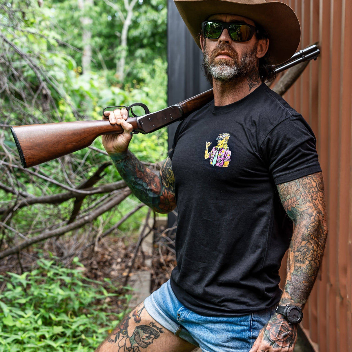 Business In The Front. Party In The Back. Party Men's T-Shirt From Combat Iron Apparel