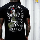 I Can't Hear You Over My Freedom AR Guitar Men's T-Shirt From Combat Iron Apparel
