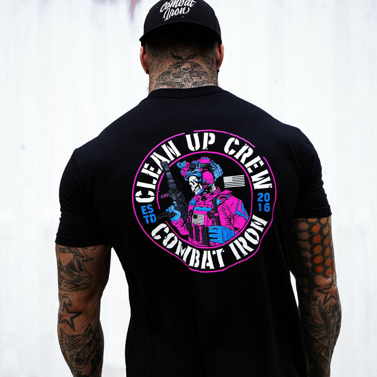 Clean up Crew Operator Skull Men's T-Shirt From Combat Iron Apparel