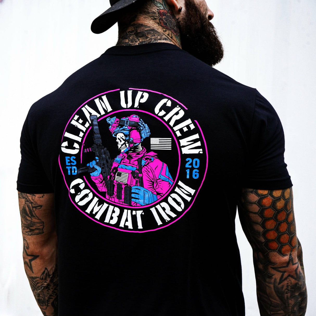 Clean up Crew Operator Skull Men's T-Shirt From Combat Iron Apparel