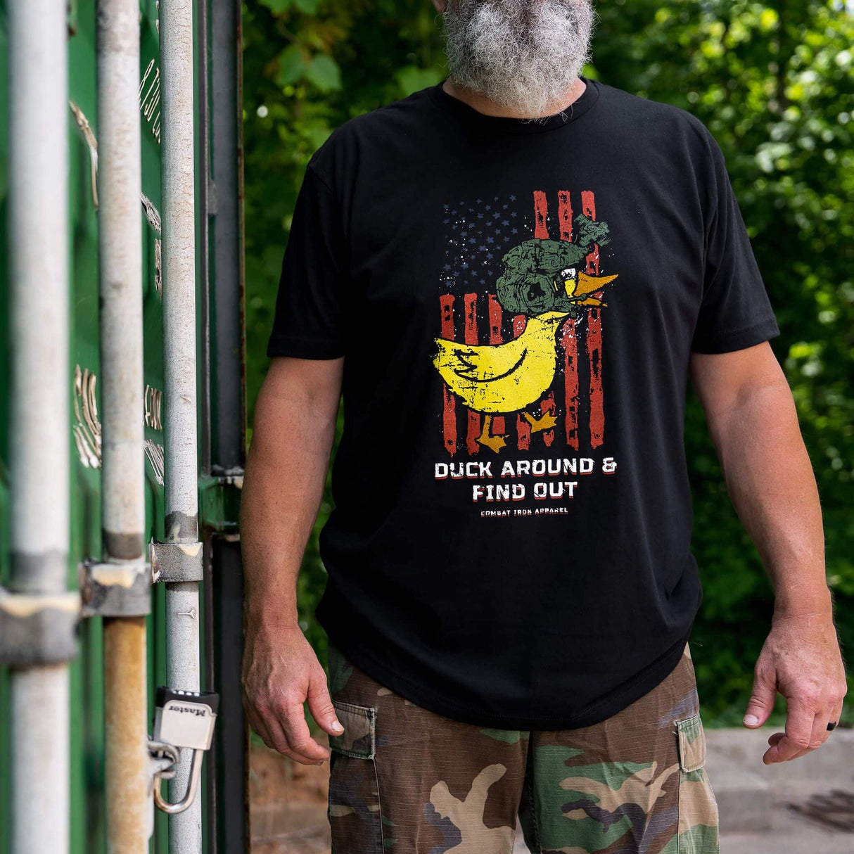 Duck Around and Find Out Men's T-Shirt From Combat Iron Apparel